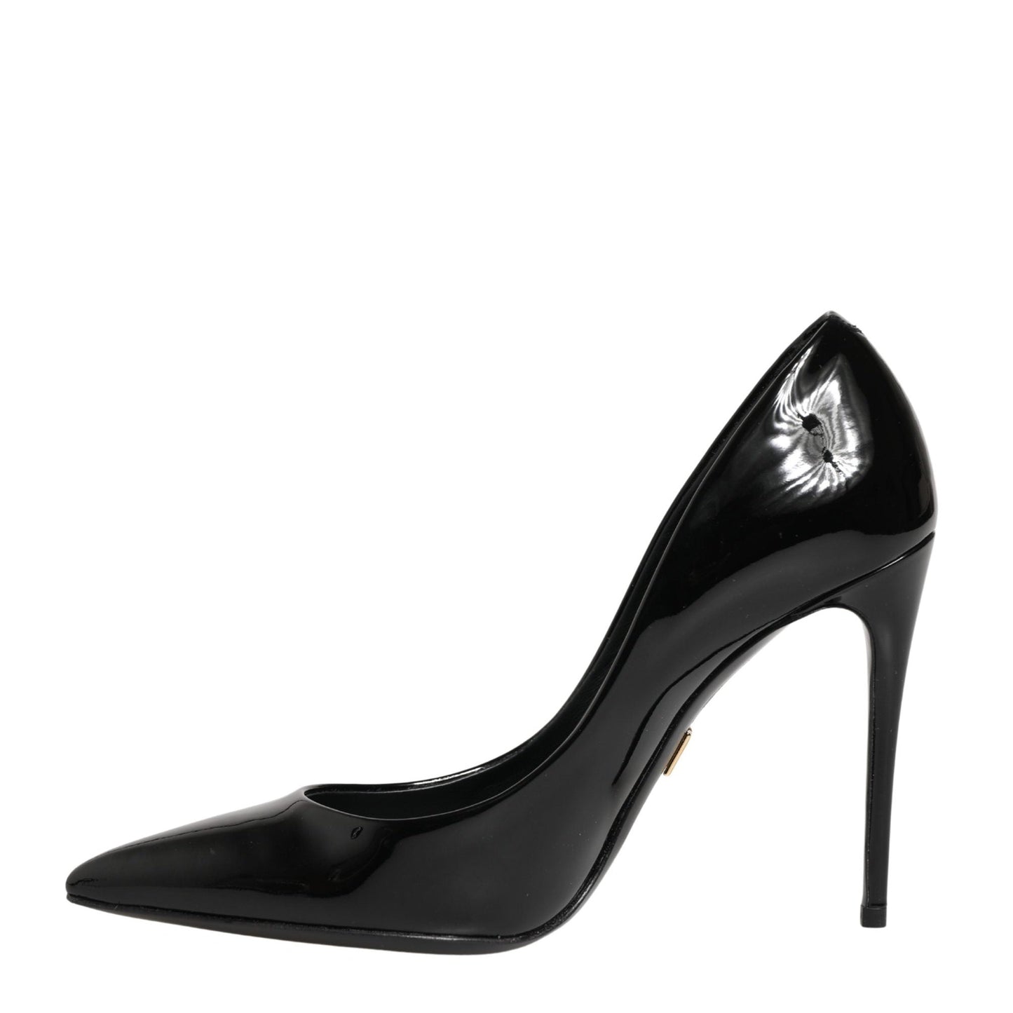Dolce & Gabbana Black Calf Leather Stiletto Heels Pumps Shoes