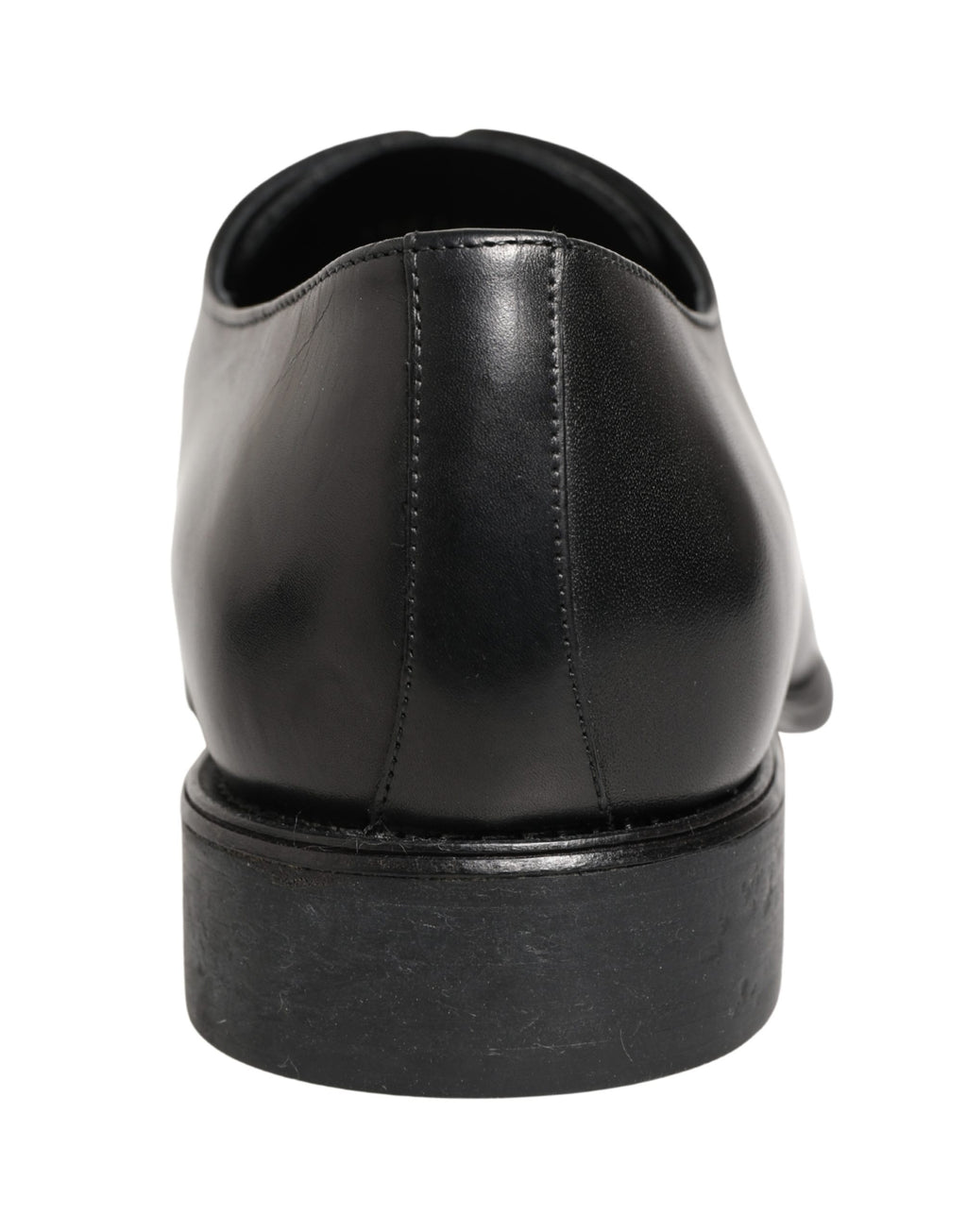 Dolce & Gabbana Black Calfskin Leather Derby Men Dress Shoes
