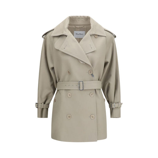 Max Mara Beige Cotton Trench Coat Max Mara