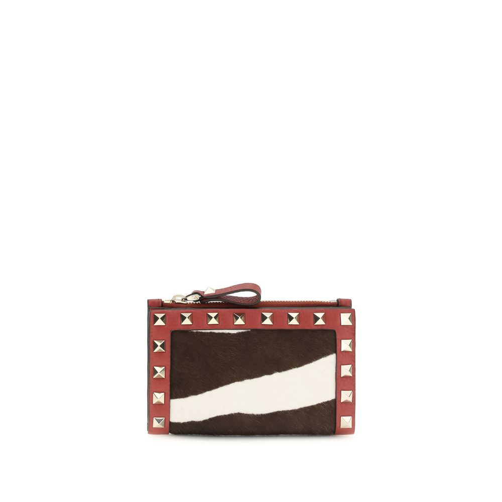 Valentino Garavani Multicolor Calf Leather Bos Taurus Wallet Valentino Garavani