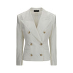 Dolce & Gabbana White Cotton Blazer Dolce & Gabbana