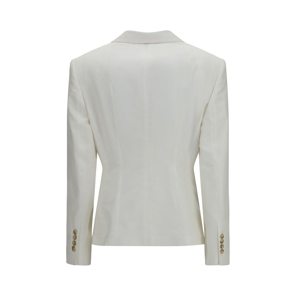 Dolce & Gabbana White Cotton Blazer Dolce & Gabbana