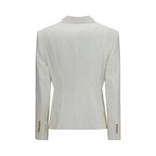 Dolce & Gabbana White Cotton Blazer Dolce & Gabbana