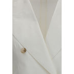 Dolce & Gabbana White Cotton Blazer Dolce & Gabbana