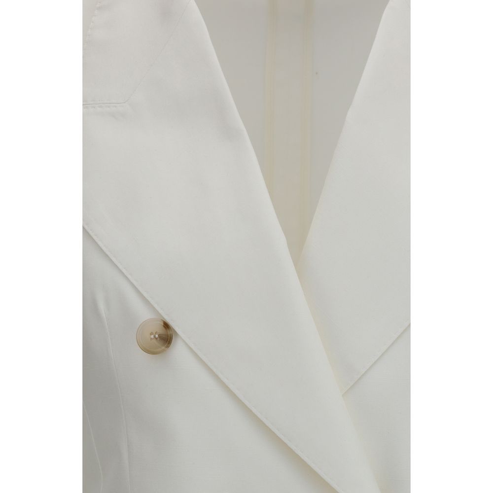 Dolce & Gabbana White Cotton Blazer Dolce & Gabbana