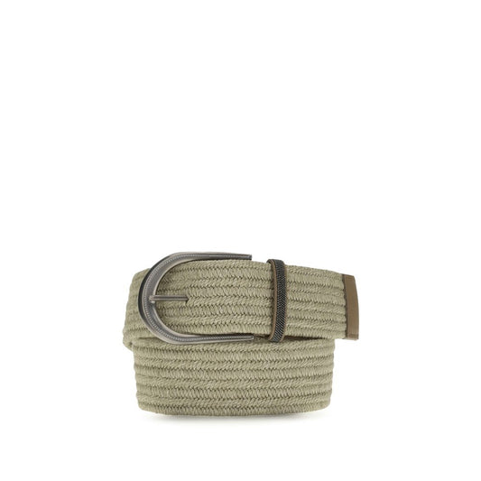 Brunello Cucinelli Beige Linen Regular Belt Brunello Cucinelli