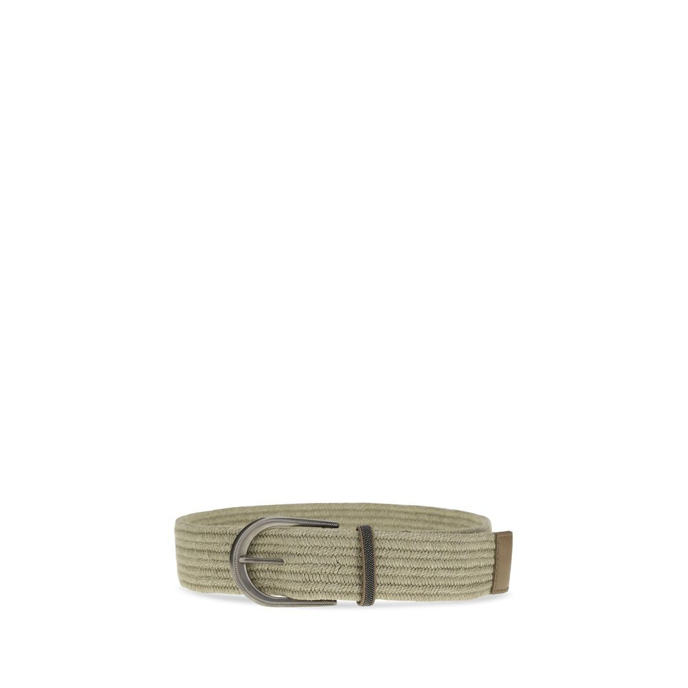 Brunello Cucinelli Beige Linen Regular Belt Brunello Cucinelli