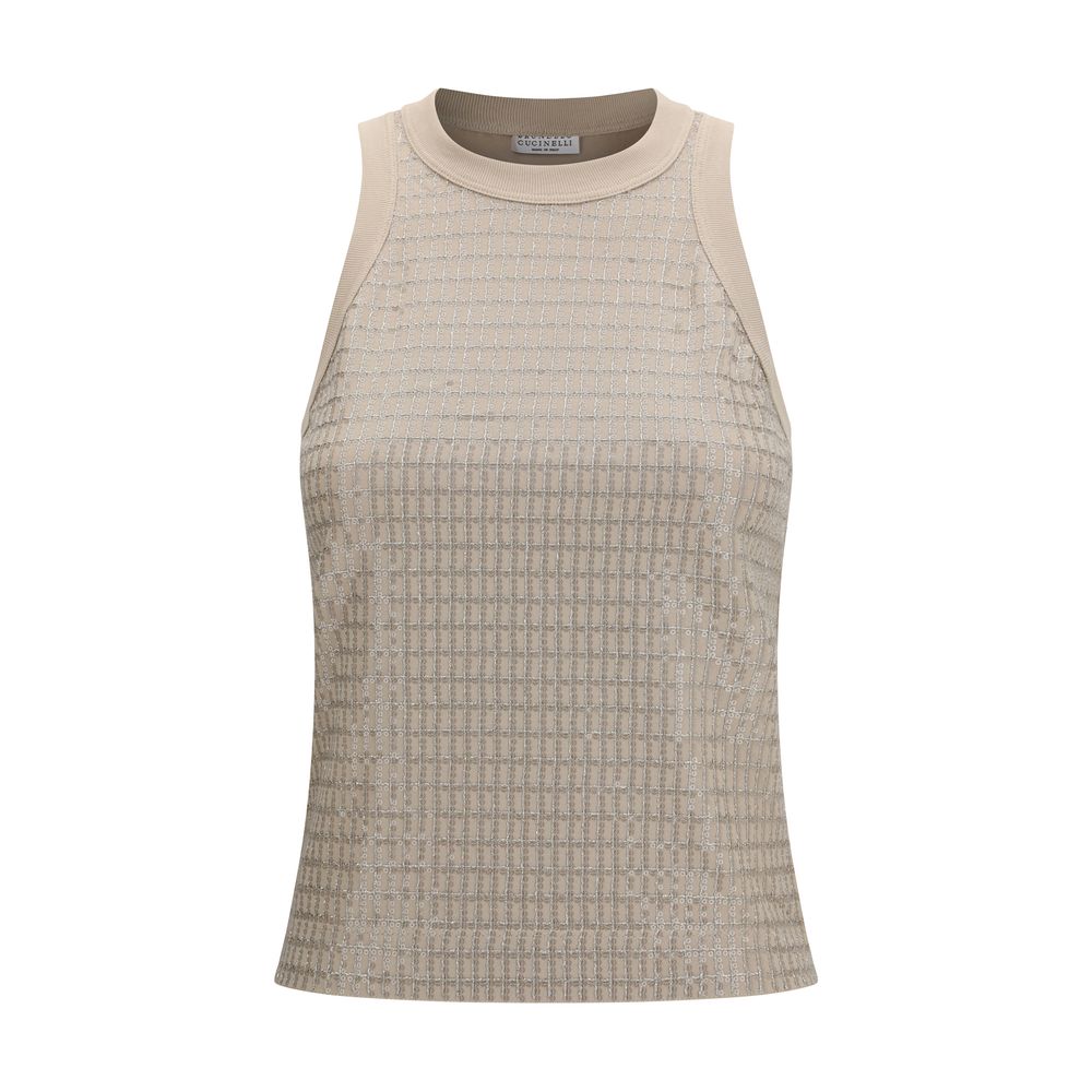 Brunello Cucinelli Beige Cotton T-Shirt Brunello Cucinelli