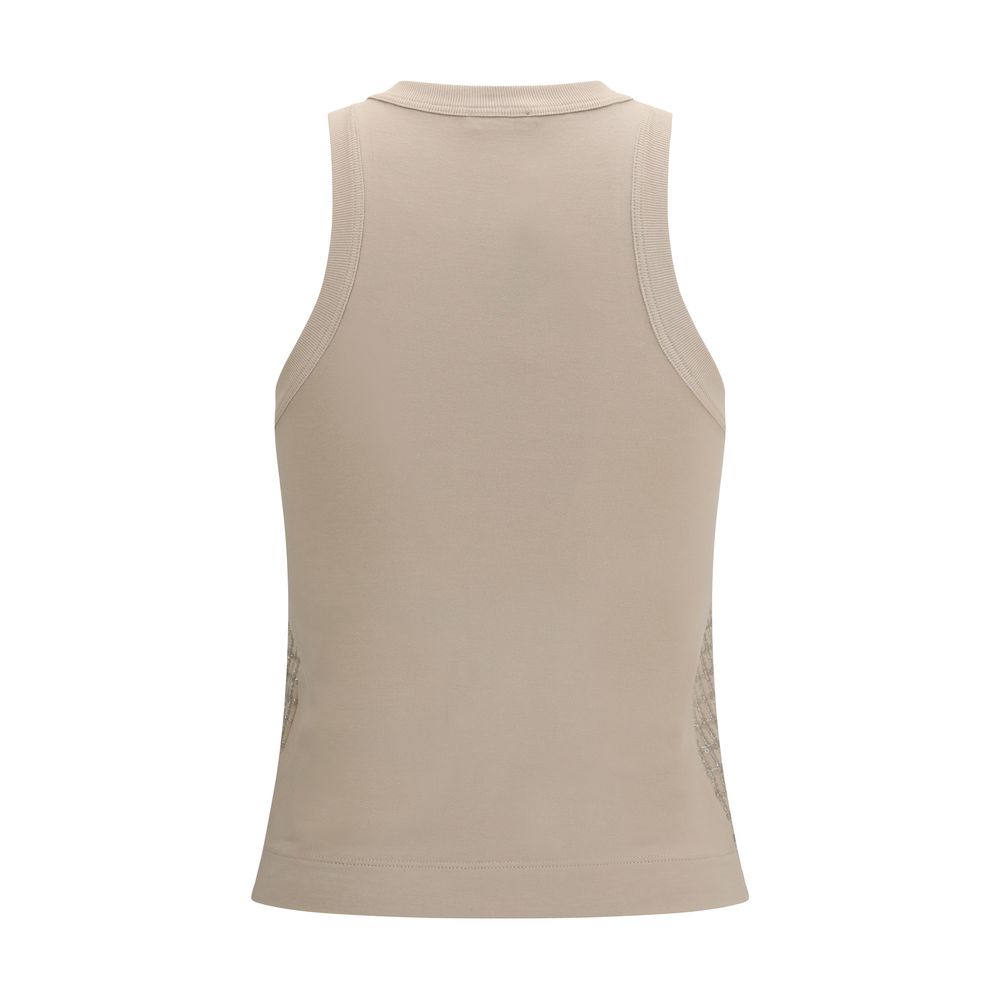 Brunello Cucinelli Beige Cotton T-Shirt Brunello Cucinelli