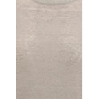 Beige linen T-shirt by Brunello Cucinelli, casual men's top made of lightweight linen fabric with a simple crew neckline.