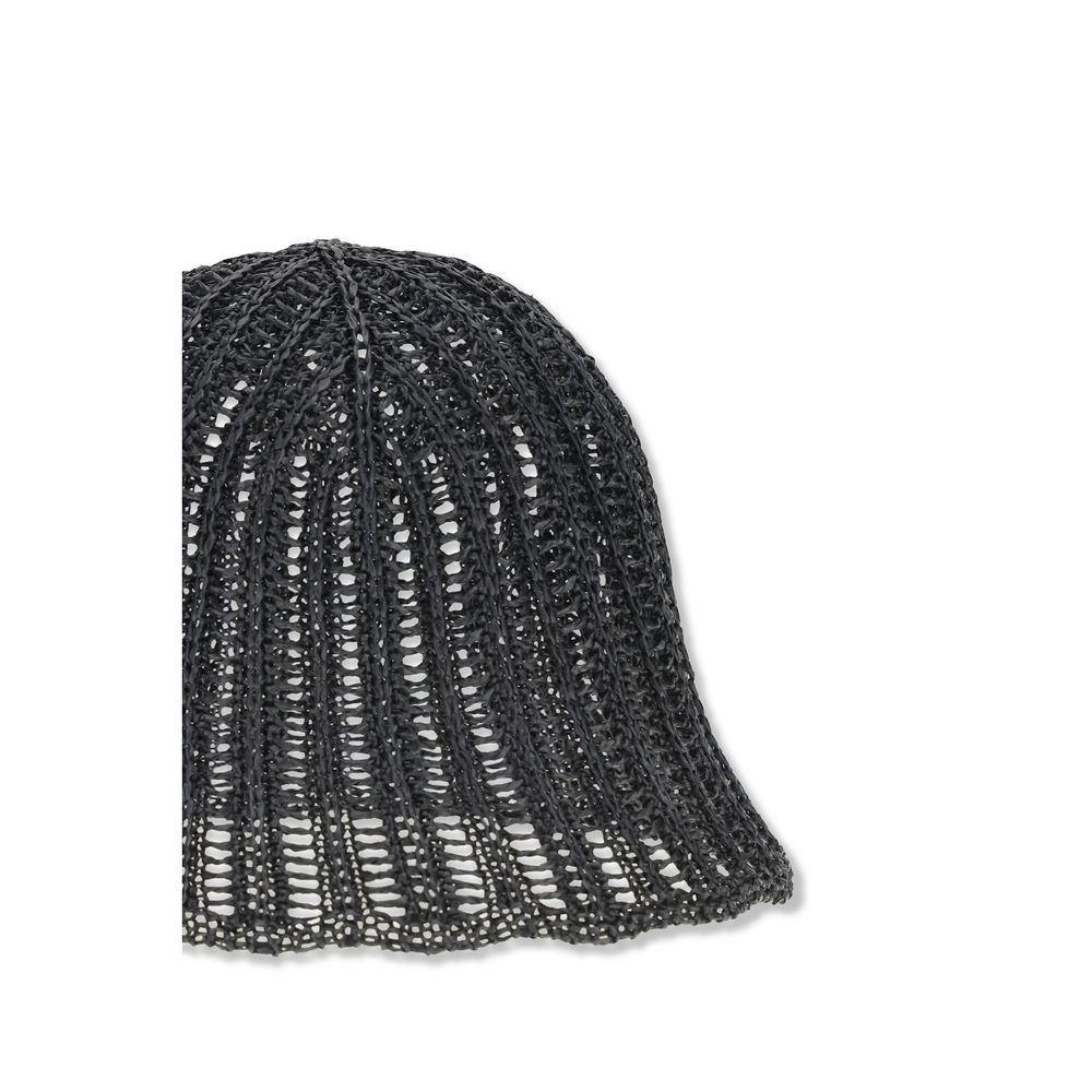 Brunello Cucinelli Black Raffia Hat