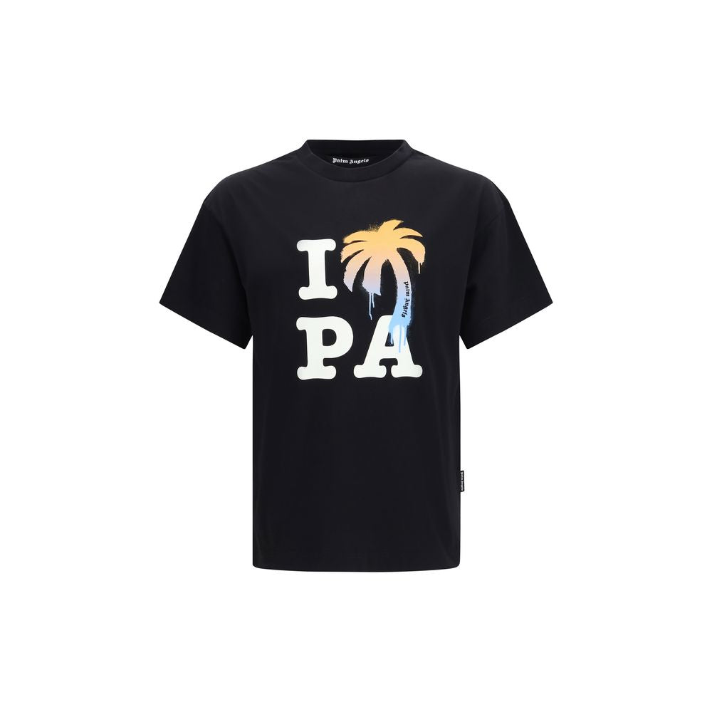 Palm Angels Black Cotton T-Shirt Palm Angels