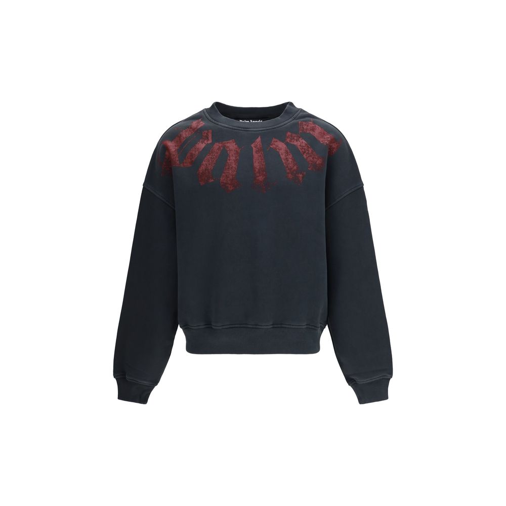 Palm Angels Black Cotton Sweatshirt Palm Angels