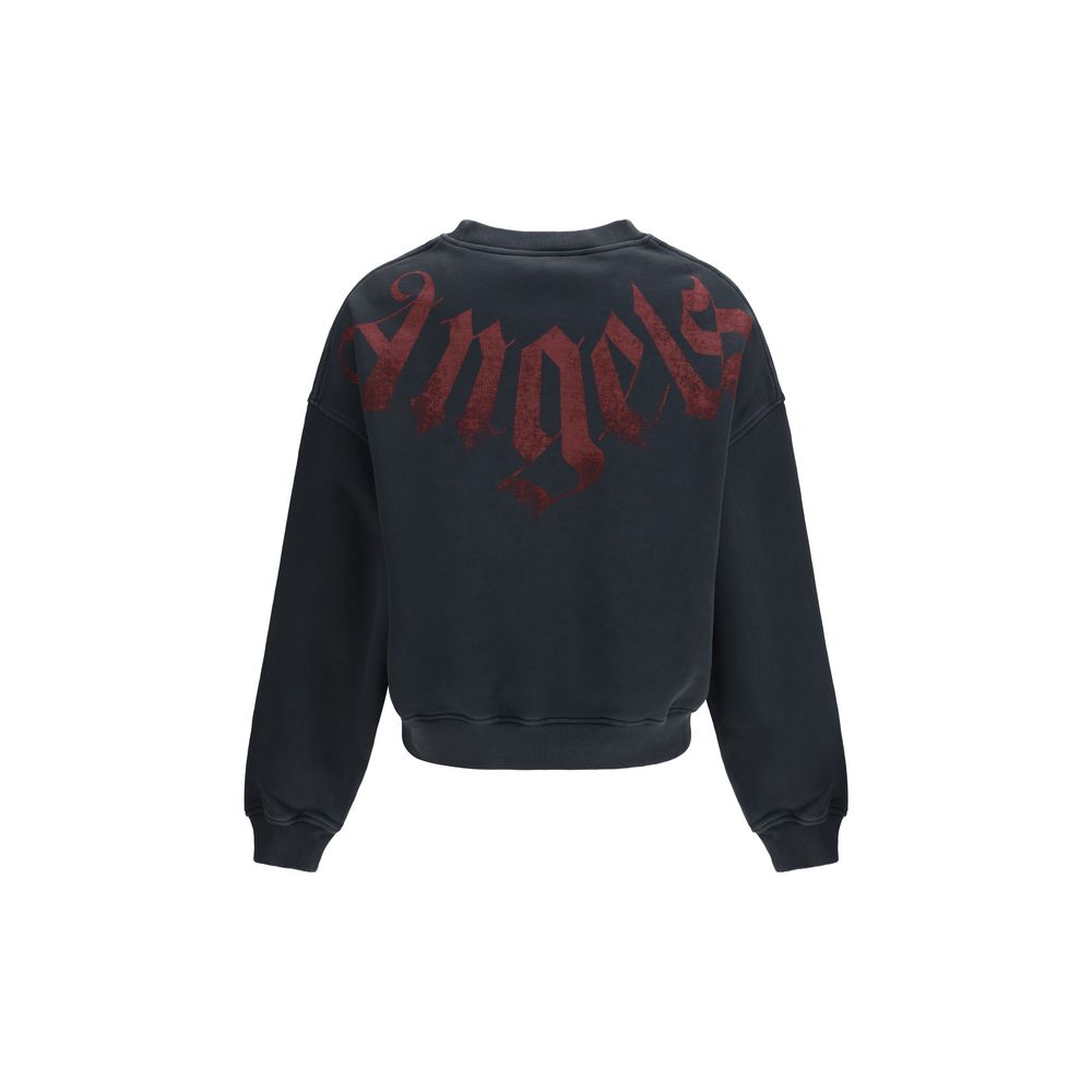 Palm Angels Black Cotton Sweatshirt Palm Angels