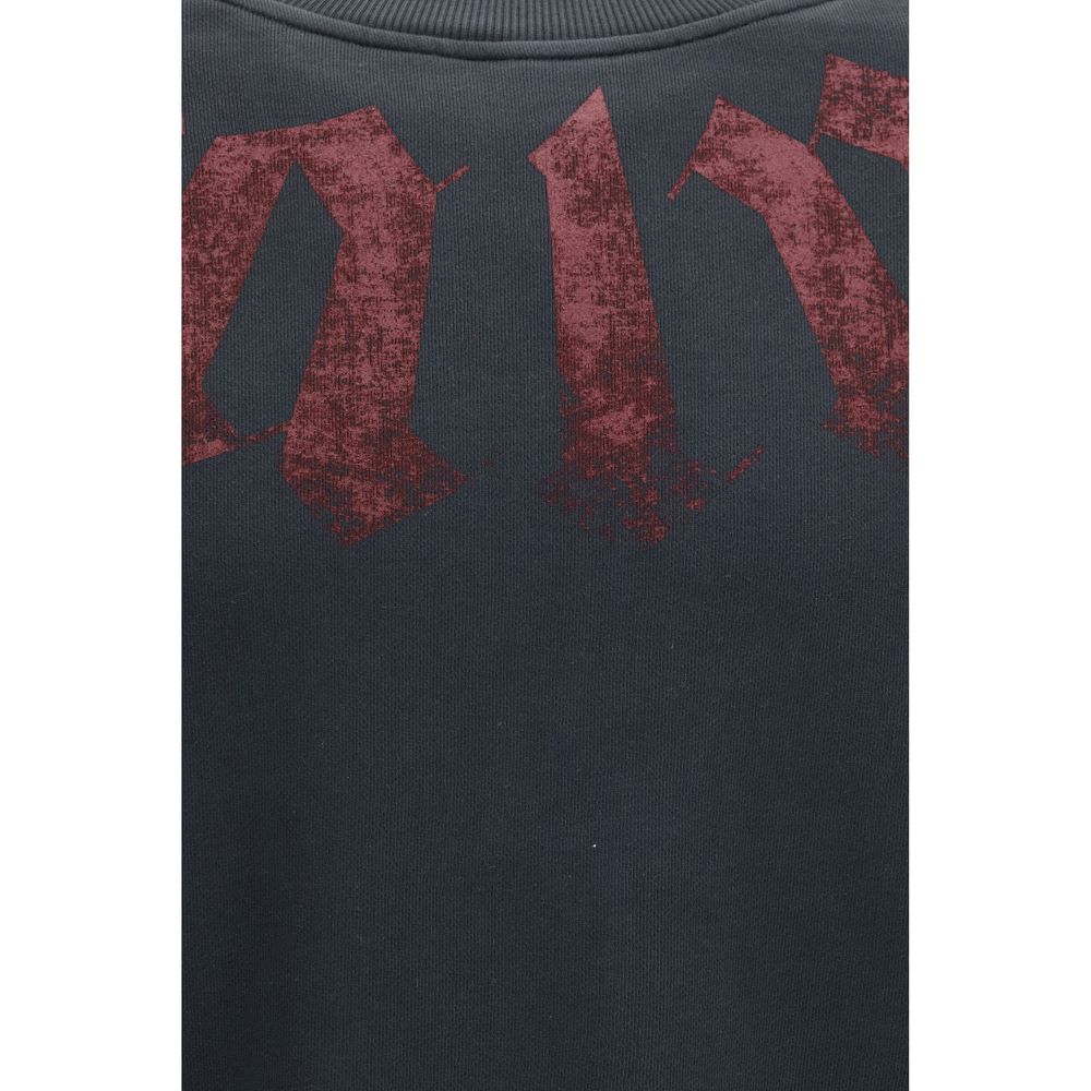 Palm Angels Black Cotton Sweatshirt Palm Angels