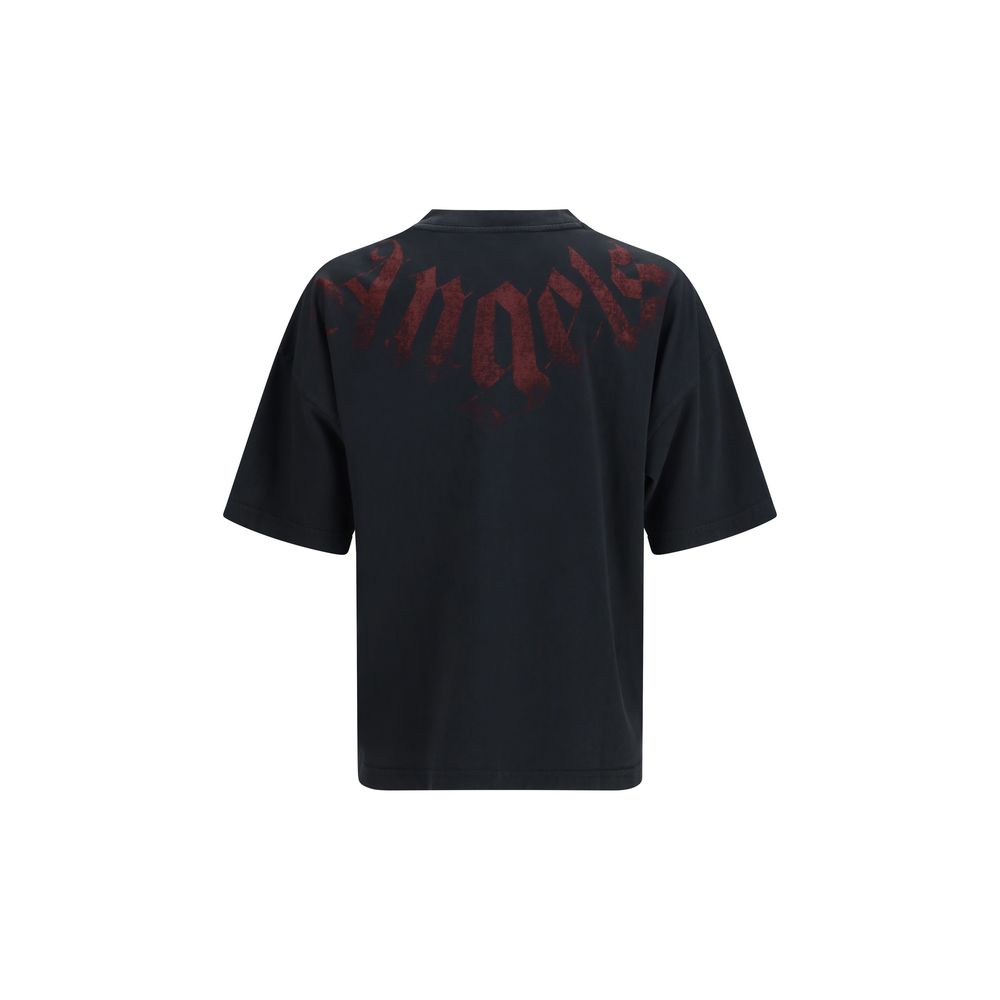 Palm Angels Black Cotton T-Shirt Palm Angels