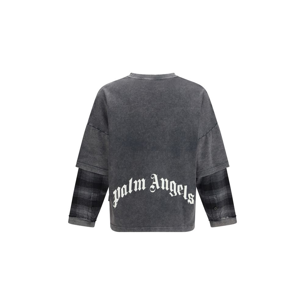 Palm Angels Black Cotton Shirt Palm Angels