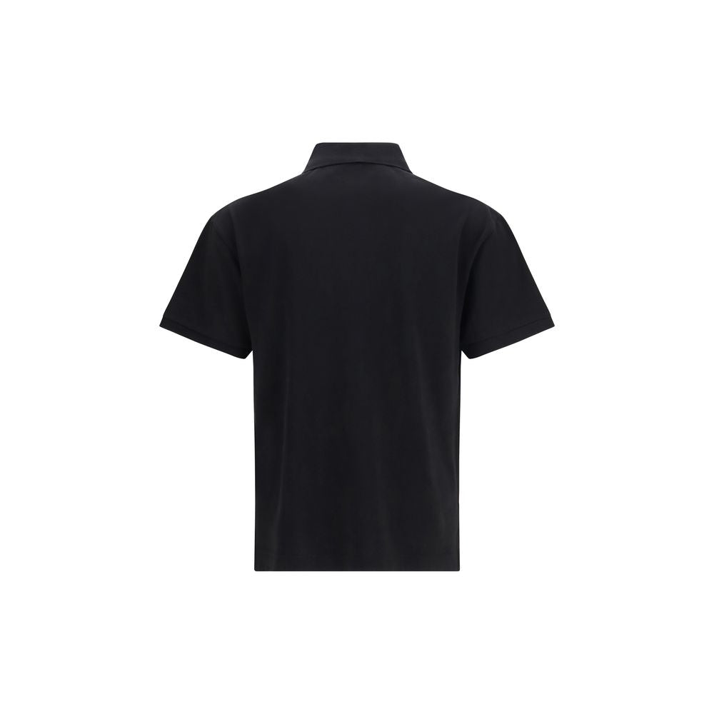 Palm Angels Black Cotton Polo Shirt Palm Angels