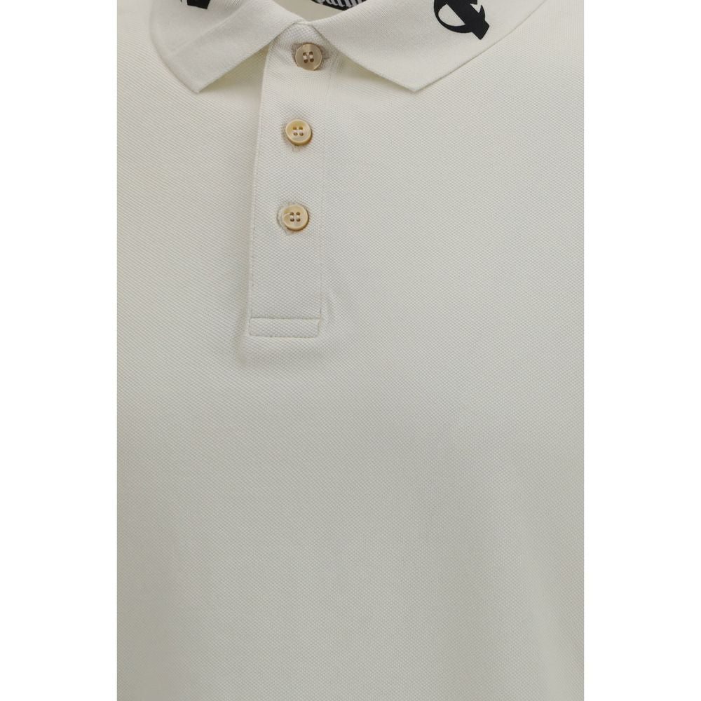 Palm Angels White Cotton Polo Shirt Palm Angels
