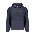 Calvin Klein blue cotton men's sweatshirt with crew neck and long sleeves, featuring the Calvin Klein logo.