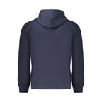 Calvin Klein blue cotton men's sweatshirt with crew neck and long sleeves, casual style, and logo detail.