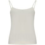 Calvin Klein white cotton women's tank top with sleeveless design and scoop neckline, casual and comfortable for everyday wear.