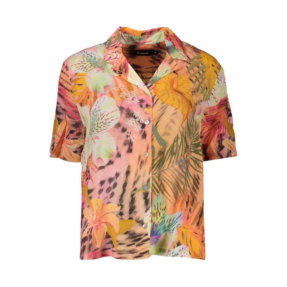Desigual Orange Viscose Women's Shirt Desigual