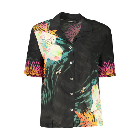 Desigual Black Viscose Womens Shirt Desigual