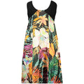 Desigual black viscose women's dress with a relaxed fit and stylish design, showcased on a mannequin.