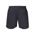 Tommy Hilfiger men's blue polyester shorts with an elastic waistband and side pockets, casual summer apparel.
