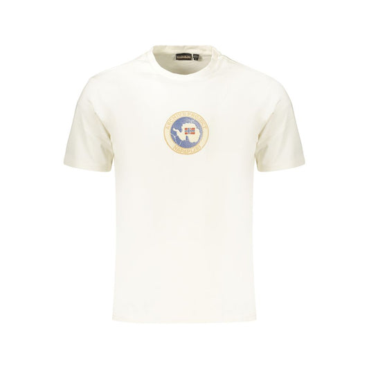Napapijri White Cotton Men's T-Shirt Napapijri