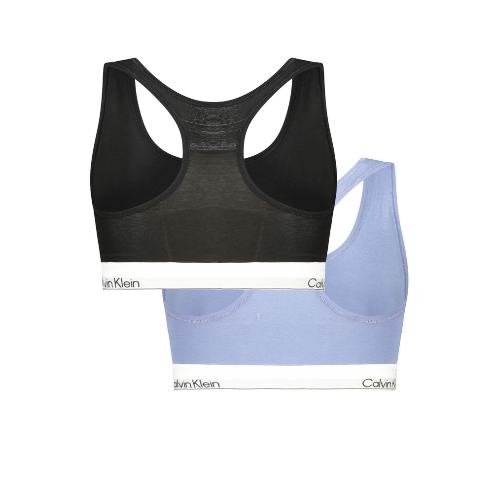 Calvin Klein blue cotton women's underwear with seamless design and soft fabric for comfortable everyday wear.