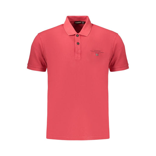 Napapijri Red Cotton Men's Polo Shirt Napapijri