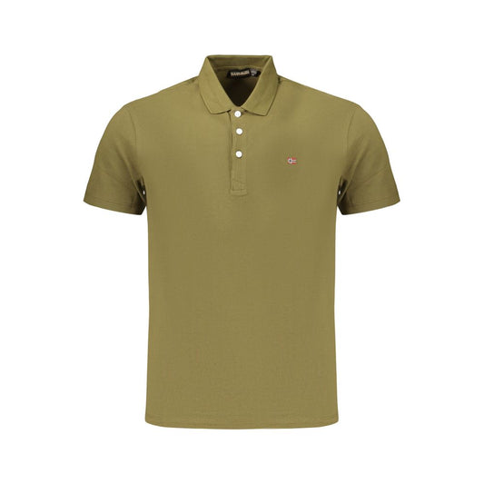 Napapijri Green Cotton Men's Polo Shirt Napapijri