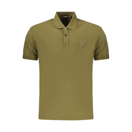 Napapijri Green Cotton Men's Polo Shirt Napapijri