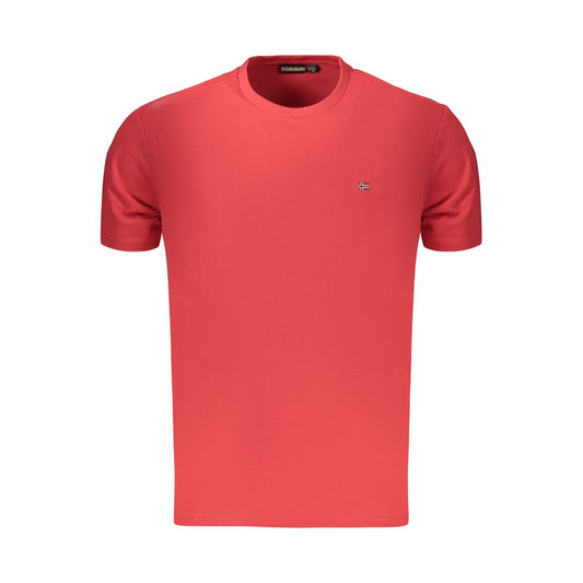 Napapijri Red Cotton Men's T-Shirt Napapijri