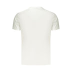 White Napapijri cotton men's T-shirt with a crew neckline and minimal branding, displayed flat on a plain background.