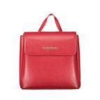 Mario Valentino Rosso women's polyurethane bag with sleek design and bold red color, featuring silver-tone hardware and adjustable strap.