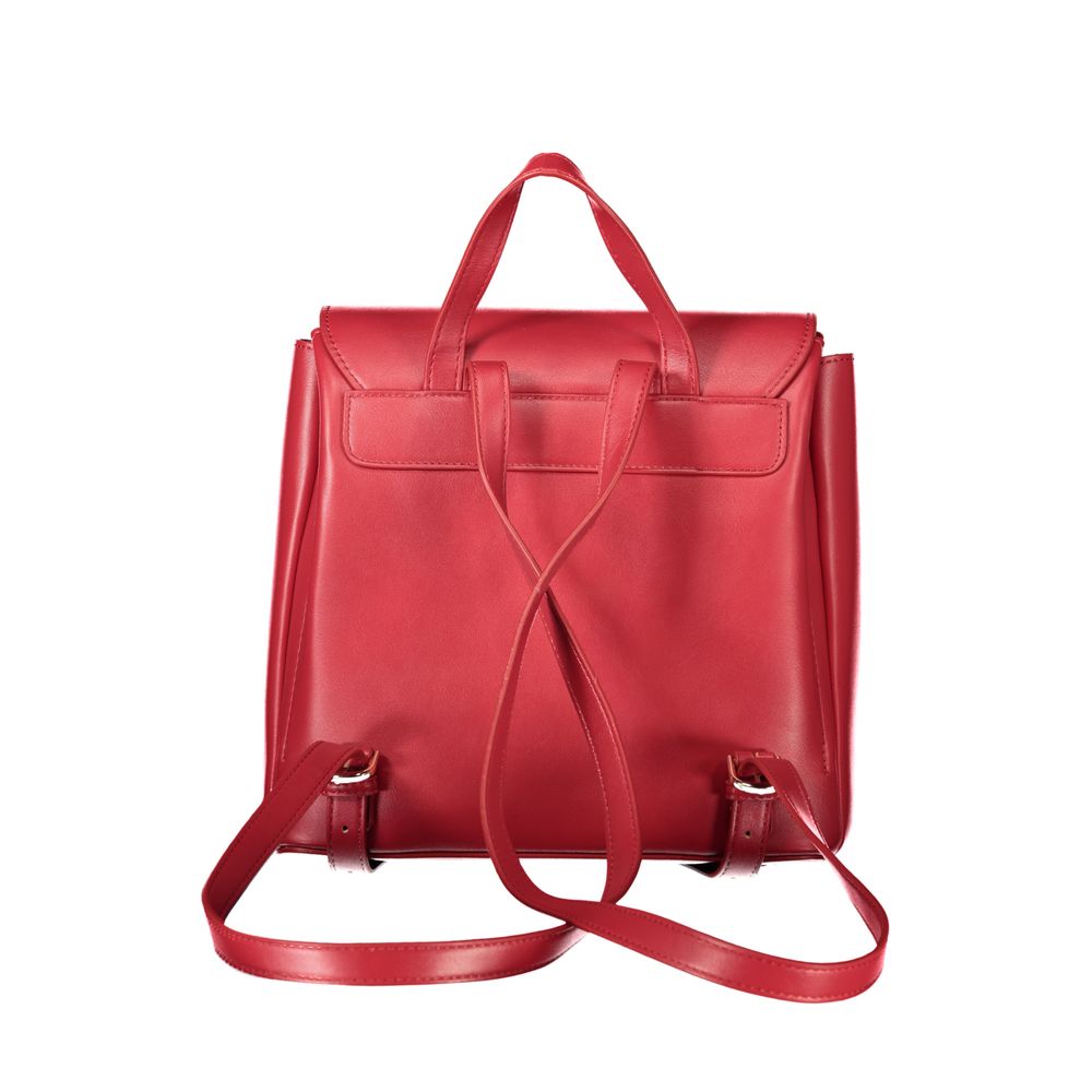 Mario Valentino Rosso polyurethane women's bag with sleek design and top handle, showcasing a stylish accessory for everyday use.