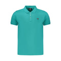 Green cotton men's polo shirt by Norway 1963, featuring a classic fit and subtle branding, displayed on a plain background.