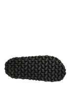 Dolce & Gabbana Black Ruching Detail Flats Men Sandals Shoes