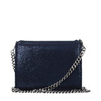 Blue leather Stella McCartney wallet with sleek design and minimal branding, featuring a compact, elegant style.