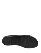 Dolce & Gabbana Black Leather Cutout DG Logo Sandals Shoes - Eljoys Fashion 