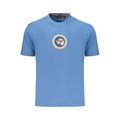 Napapijri Azzurro white cotton men's T-shirt with short sleeves and round neckline, displayed flat.