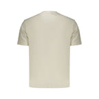 White Napapijri men's cotton T-shirt with a classic fit and round neckline, displayed flat.