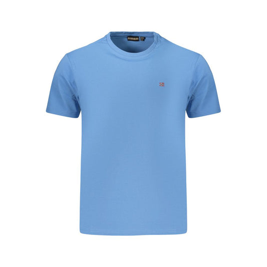 Napapijri Azzurro Cotton Mens TShirt Napapijri