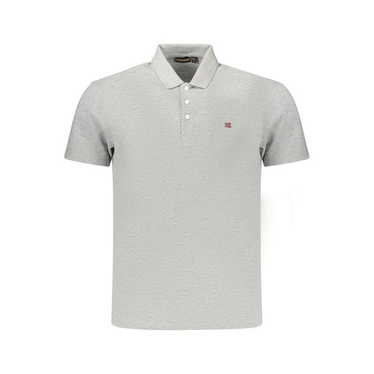 Napapijri Gray Cotton Men's Polo Shirt Napapijri