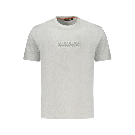 Napapijri Gray Cotton Men's T-Shirt Napapijri