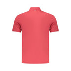 Napapijri Rosso men's cotton polo shirt in navy with a classic collar and short sleeves, displayed on a plain background.