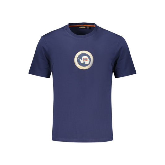 Napapijri Blue Cotton Men's T-Shirt Napapijri